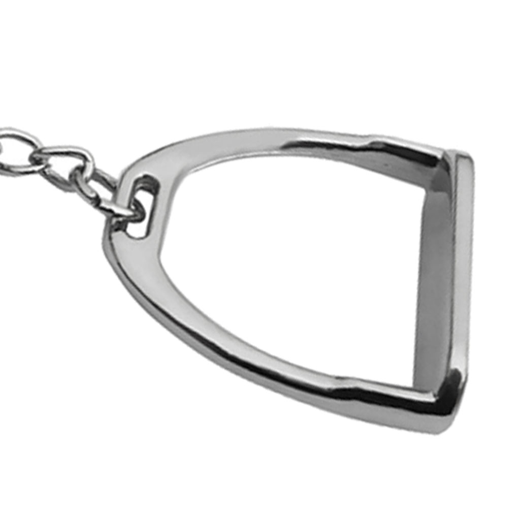 Horse Pony Silver Stirrup Keyring Metal Key Chain Hanging Ornament for Men Women Hand Bag Decoration Accessories