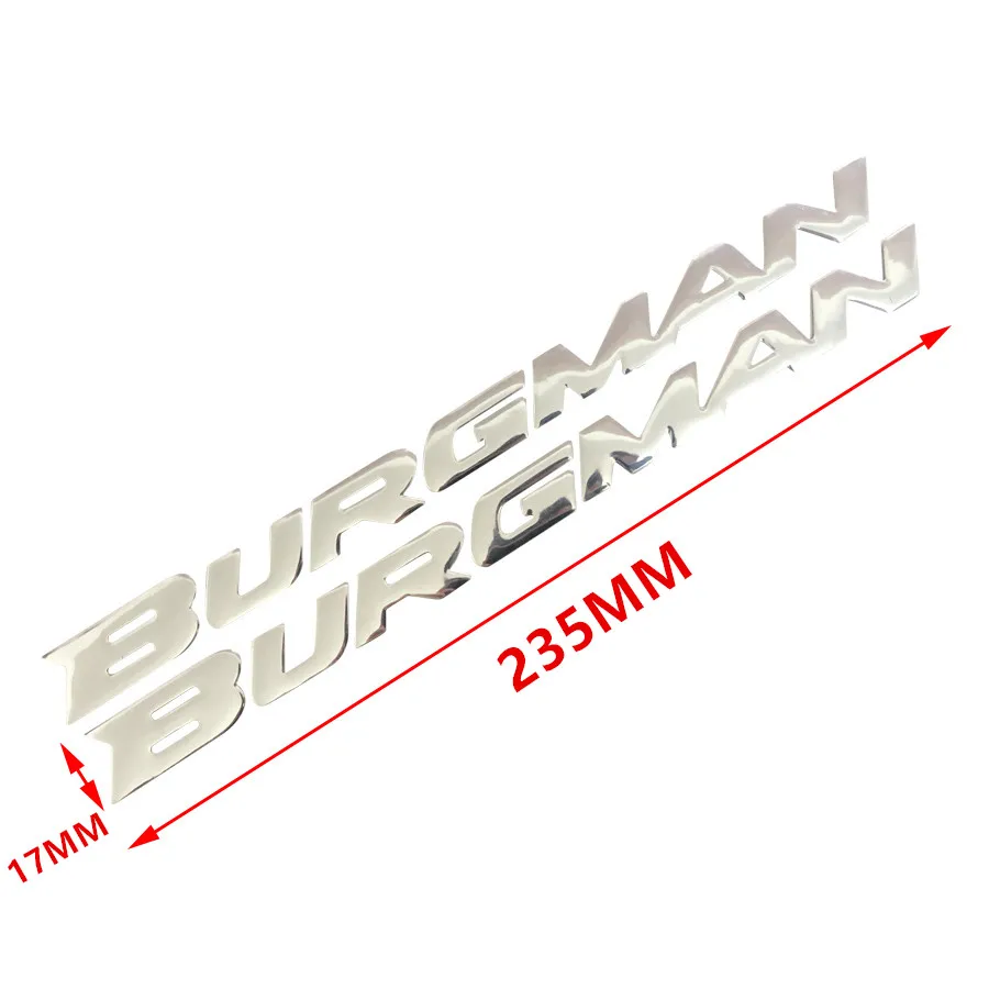 Yecnecty Dành Cho Xe Suzuki Burgman AN125 AN200 AN400 AN650 Xe Máy Phản Quang Dán Đề Can 3D Chrome 1 Bộ Xe Trượt Scooter Biểu Tượng Huy Hiệu