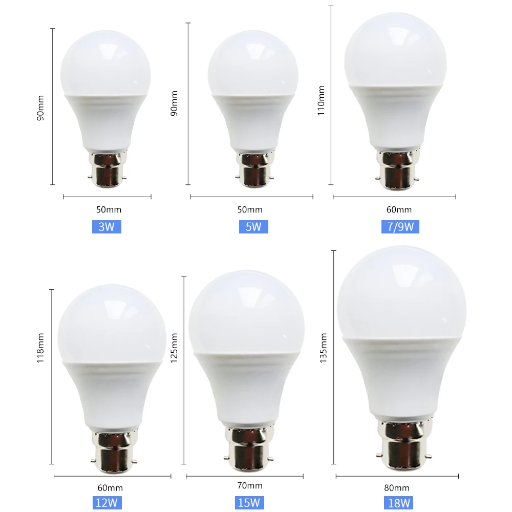 ĐÈN LED E27 LED E14 B22 Bóng Đèn LED Blubs Lampada Bombilla 3 W 5 W 7 W 9 W 12 W 15 W 18 W 220 V 110 V Lạnh/Trắng Ấm Đèn Trợ Sáng Đèn