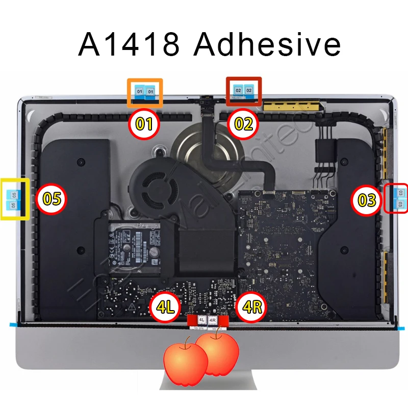 076-1437 076-1422 A1418 A1419 อัพเกรดหน่วยความจํา RAM เปลี่ยน HDD SSD จอแสดงผลเทป/แถบกาว/เปิด LCD เครื่องมือสําหรับ iMac 27 "21.5"