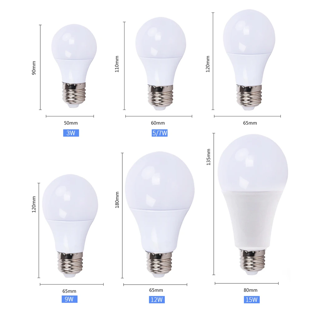 DC AC 12 V-85 V LED Ánh Sáng Bóng Đèn E27 Đèn Bóng Đèn 3 W 7 W 9 W 12 W 15 W 24 W 36 W Bombilla Cho Năng Lượng Mặt Trời Ánh Sáng Cắm Trại 24 V 36 V 48 Volts Đèn