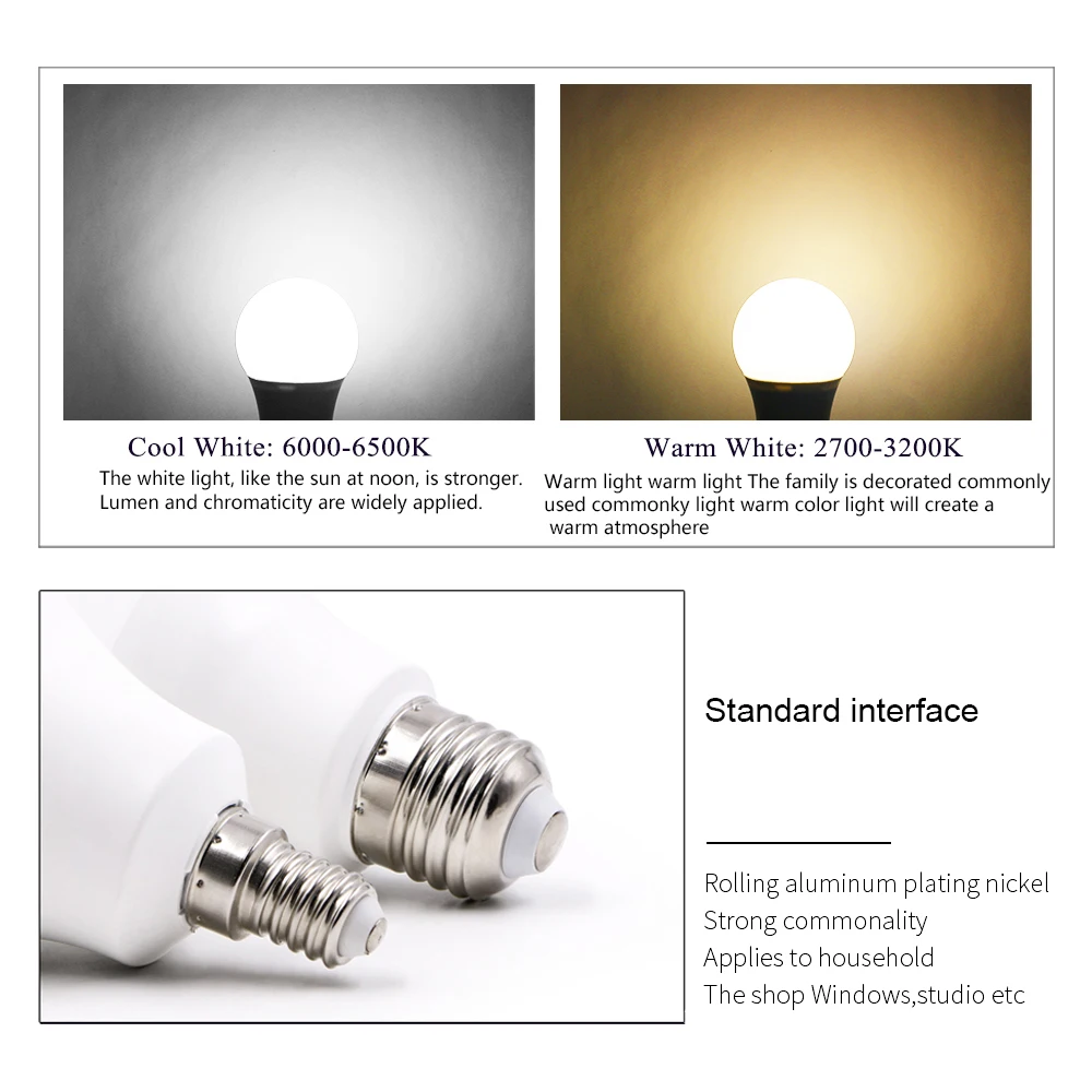 ĐÈN LED E27 LED E14 B22 Bóng Đèn LED Blubs Lampada Bombilla 3 W 5 W 7 W 9 W 12 W 15 W 18 W 220 V 110 V Lạnh/Trắng Ấm Đèn Trợ Sáng Đèn