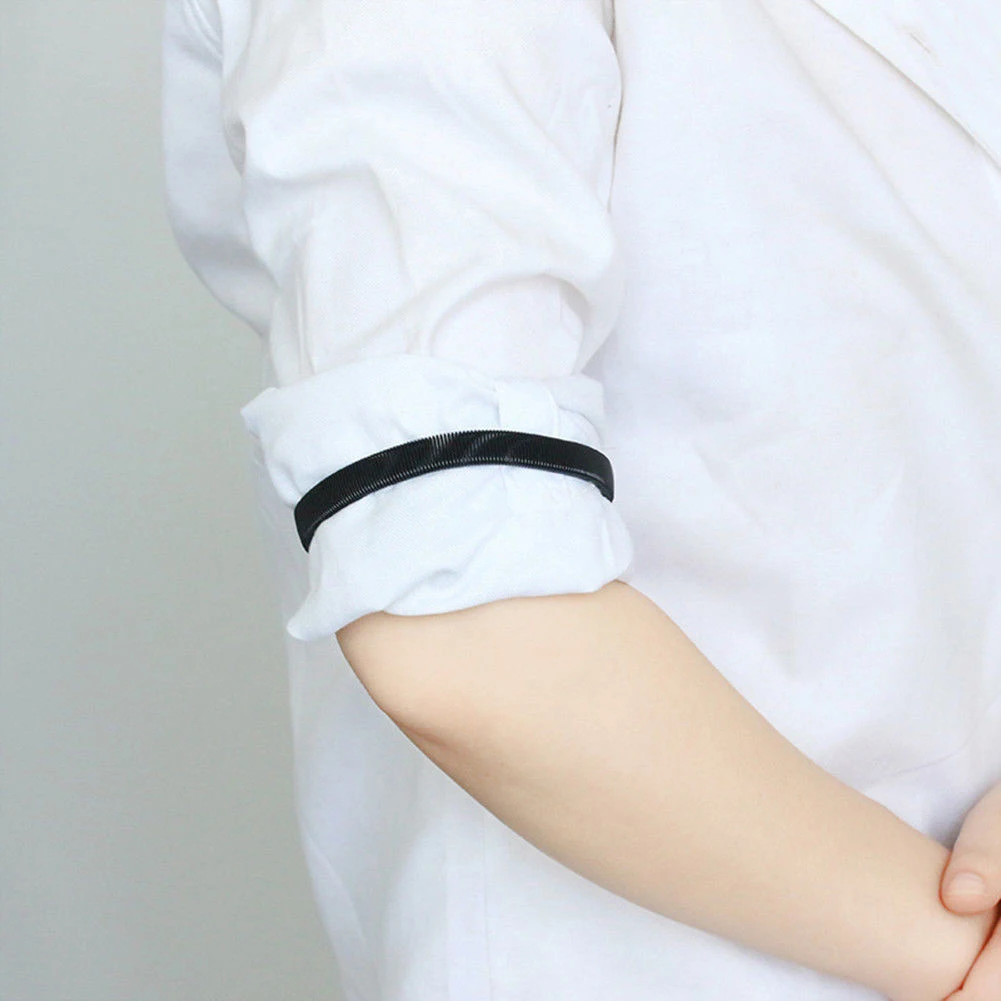 Ligas de manga de Metal elásticas Unisex para hombre, banda para el brazo elástica, soporte para manga de camisa, 1 ud.