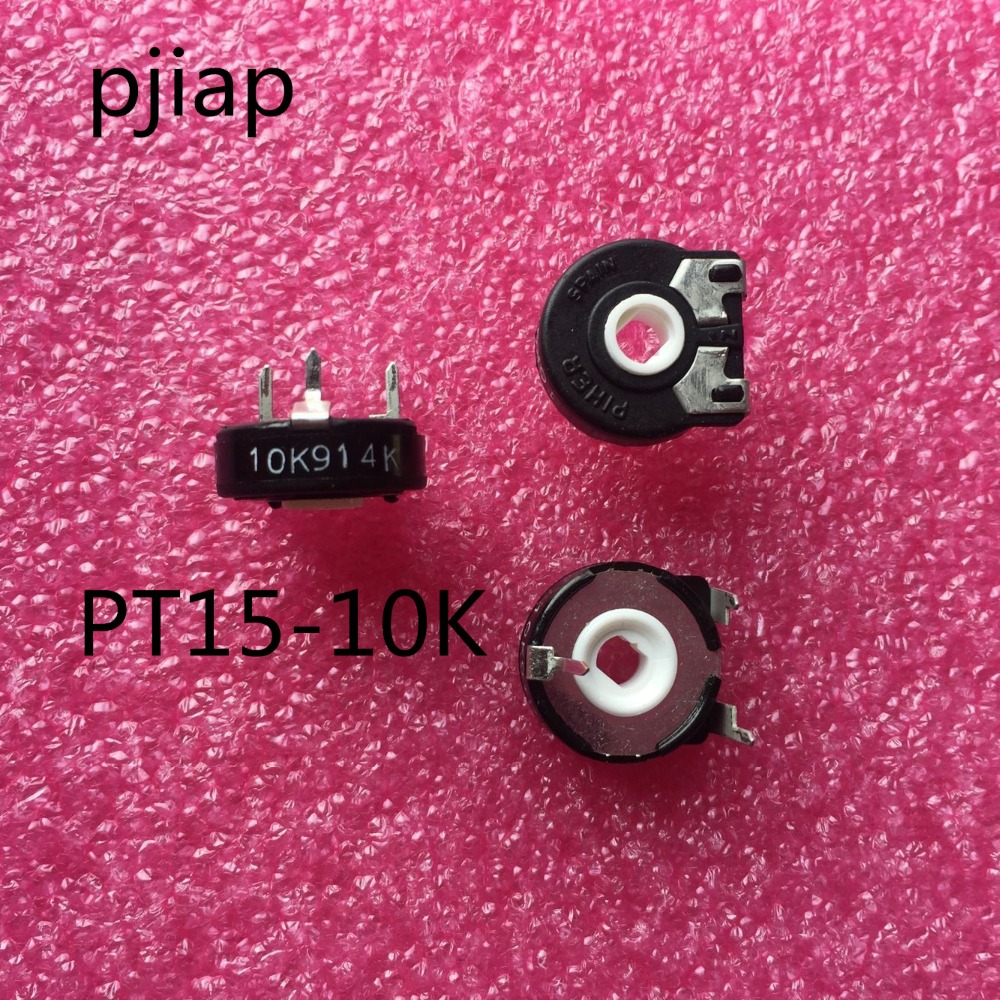5 Stück importiertes spanisches PIHER-Trimmerpotentiometer, PT15-10K horizontal einstellbarer Widerstand ovales Loch