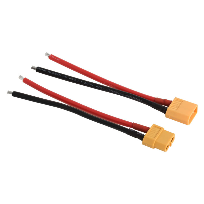 Conector macho y hembra de batería XT60 mejorada, cable de silicona 14 AWG, Adaptador convertidor, juguete remoto, 2 piezas