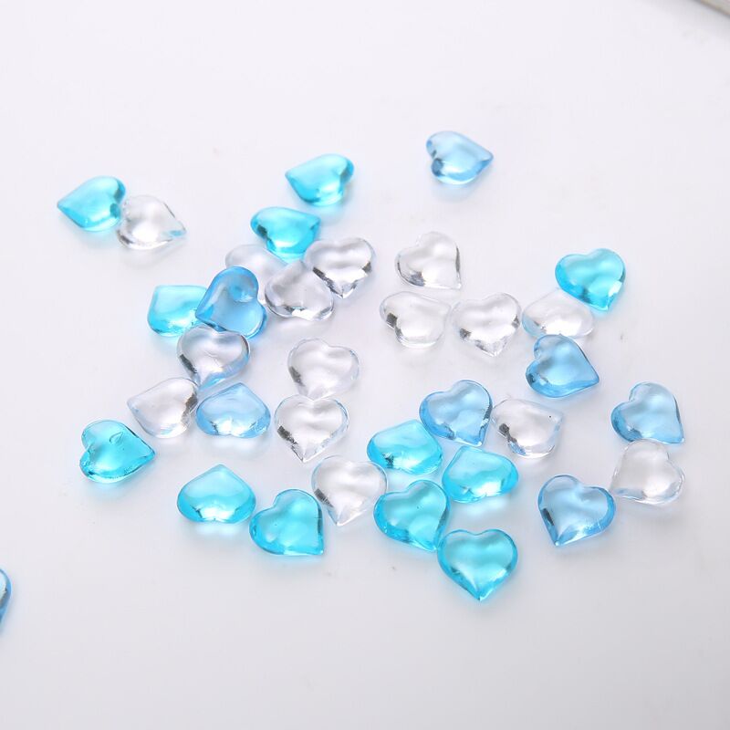Bộ 100 10*4Mm Hình Trái Tim Acrylic Pha Lê Cầm Đồ Đá Cầm Cờ Game Miếng Cho Đột Quyết Chơi Bảng Phụ Kiện