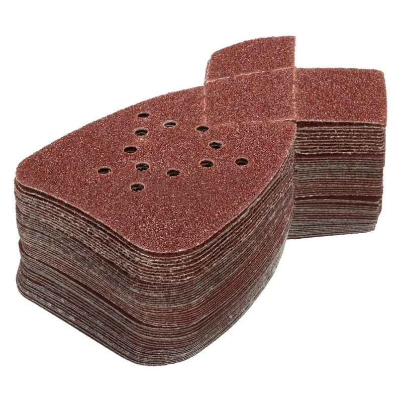 50pcs/set  40/80/120/180/240Grit Mouse Sanding Sheets Sander Pads for Black & Decker