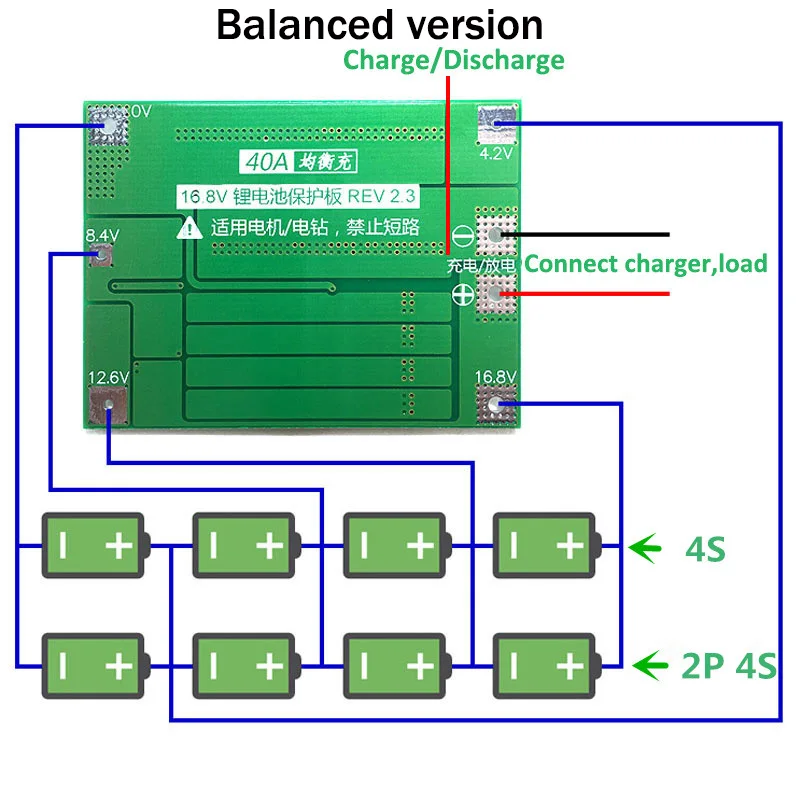 4S 40A Li-Ion Lithium-Batterie Ladegerät Modul Schutz Bord PCB BMS 18650 Lipo Zelle Modul w/Balancer Für bohrer Motor