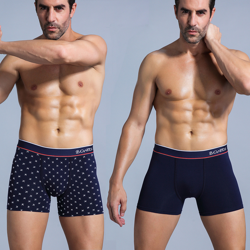 Calzoncillos bóxer de algodón para hombre, ropa interior Sexy de marca, Erkek