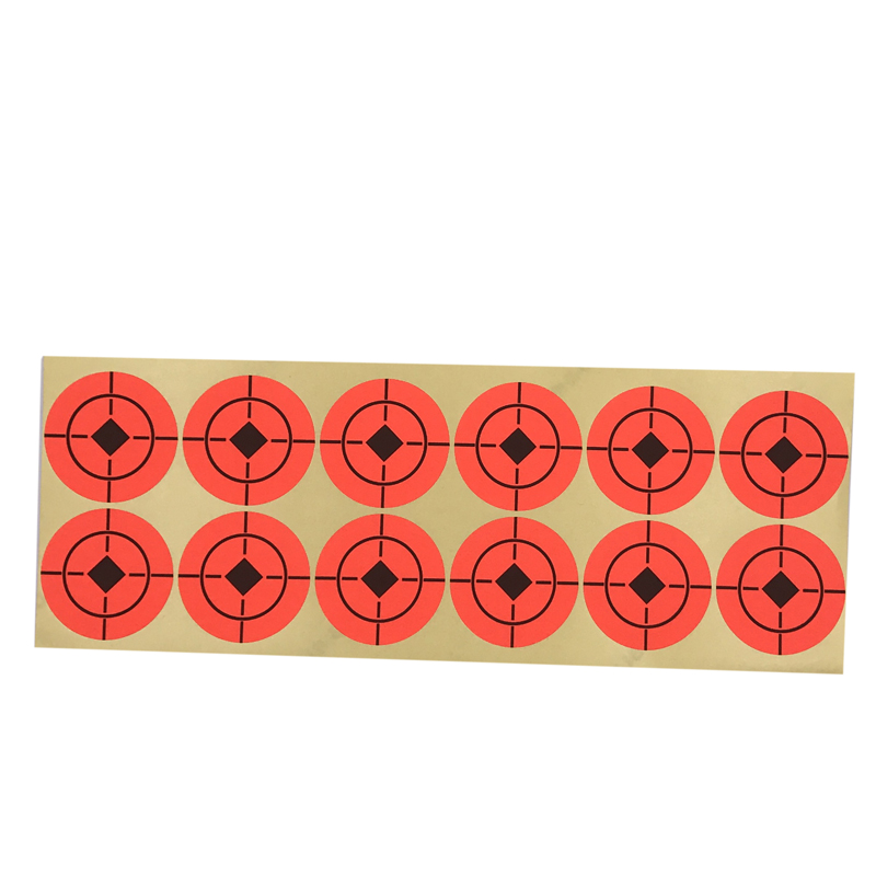 Target House-pegatinas autoadhesivas de 1,5 pulgadas, color naranja neón, Bullseye Target para disparar, 250 objetivos
