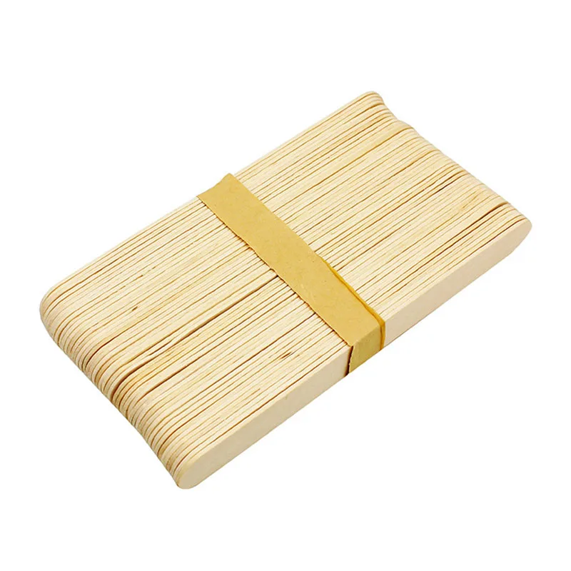 50x แว็กซ์แบบใช้แล้วทิ้งไม้ลิ้น Depressor กําจัดขน Stick ลิ้น Depressor