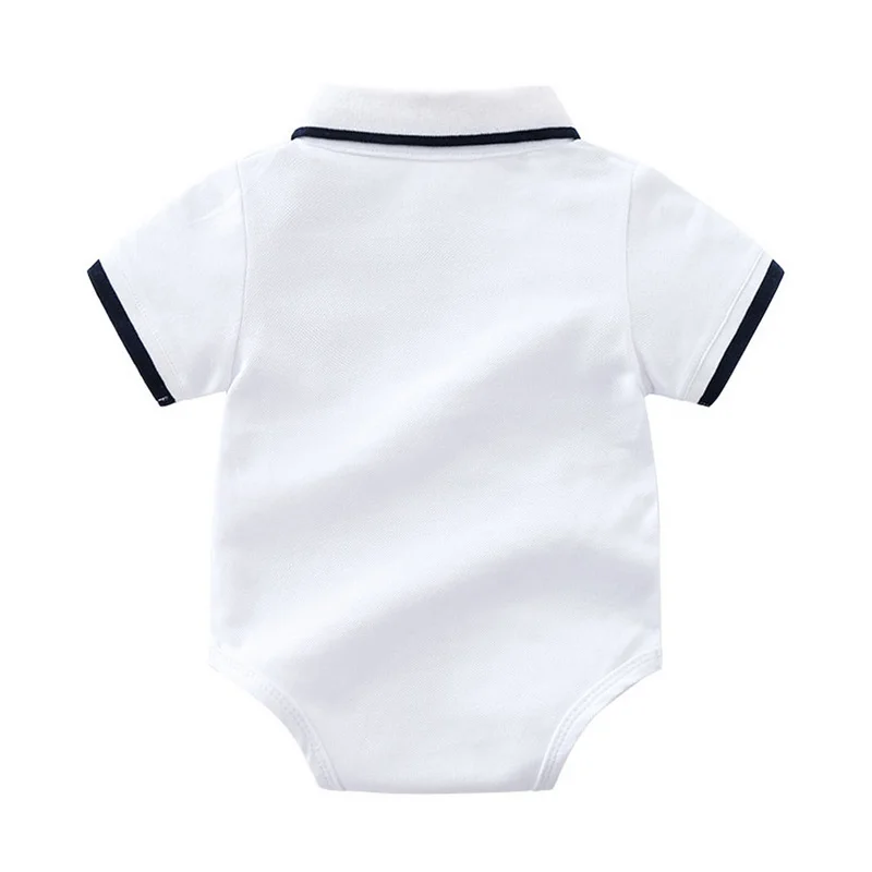 Conjunto de ropa Formal para recién nacidos, conjunto de Top y pantalón corto de algodón, traje de caballero para bebé, moda de verano
