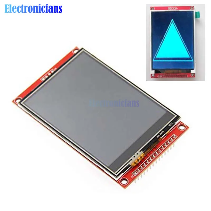 Pantalla de módulo LCD TFT de 3,2 pulgadas, 320x240, con controlador de Panel táctil IC ILI9341 240(RGB)* interfaz SPI 320 (9 IO) para MCU