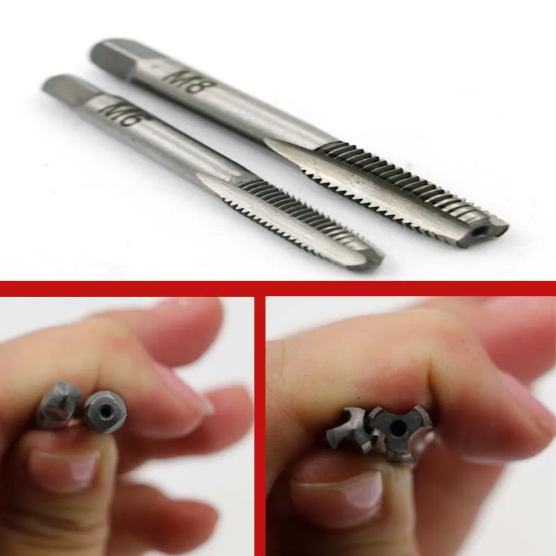 Juego de grifos de enchufe métrico con rosca de tornillo manual 3F M3 M4 M5 M6 M8 con llave de grifo ajustable 1/16-1/4"
