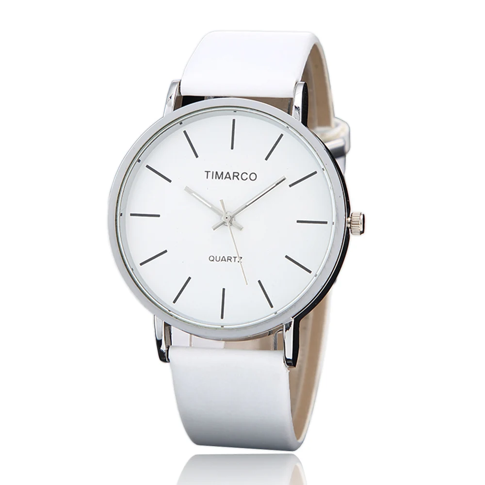 Relojes de cuero blanco de estilo Simple, Reloj de moda para Mujer, Reloj de pulsera informal minimalista para Mujer, Reloj de cuarzo para Mujer 2025