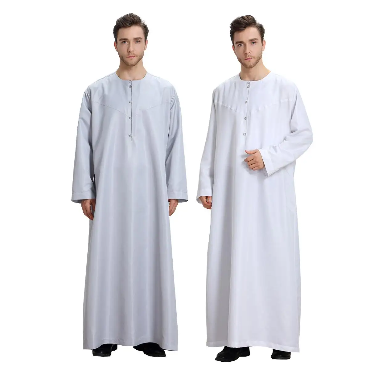 Muslimische Männer Jubba Thobe islamische Kleidung Ramadan Herren marok kanis che Kaftan Robe Saudi Musulmane Abaya Kaftan Jubah Dubai Arab Kleider