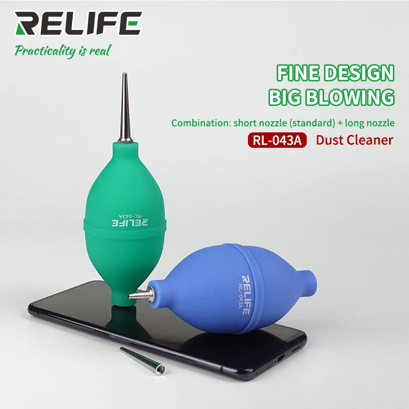 RELIFE 2in1 電話修理ダストクリーナー送風機ボールクリーニングペン電話 PCB PC キーボードダスト除去カメラレンズクリーニング