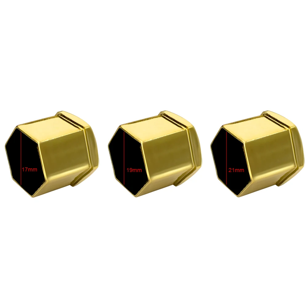 20 piezas Universal antioxidante 17 19 21mm cromo brillante ABS Auto Trim neumático rueda tuerca tornillo protección cubre tapa accesorios de coche