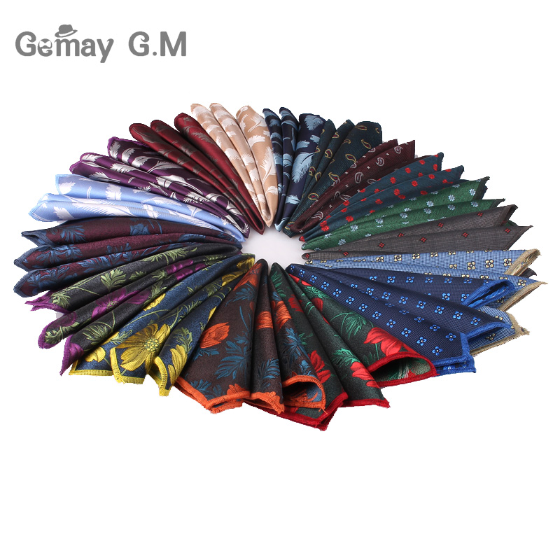 メンズフローラルジャカード24x24 cm,ハンカチポケット,ヴィンテージハンキーギフトポケット