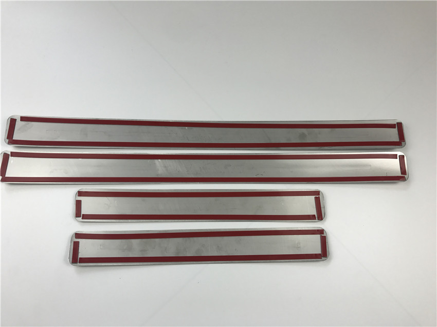 4 Buah/Banyak Stiker Mobil untuk 2012-2017 Fiat Punto Ultra Tipis Stainless Steel Pintu Sill Lecet Lecet Plate