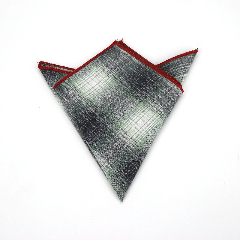 Lenço xadrez social 100% algodão, lenço quadrado listrado casual masculino