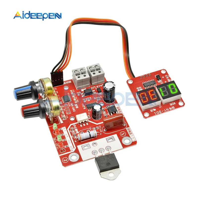 40A/100A Spot Welding Machine Control Board Welder AC 110V 220V to 9V Transformer Controller Board Timing Current Time Current
