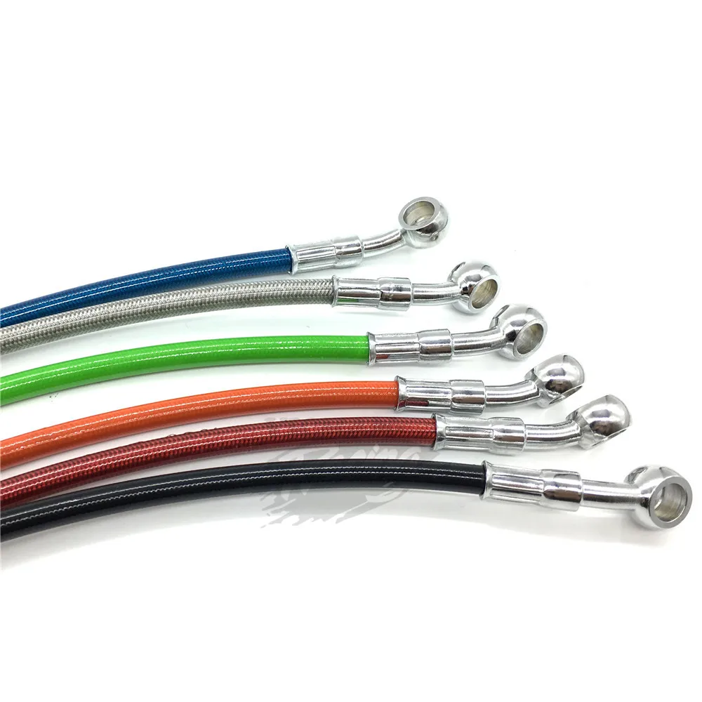 Xe Máy Bụi Bẩn Xe Đạp Bện Phanh Vòi Dòng Phanh Thép Cáp Thủy Lực Đàn Banjo Ống 400Mm-1500Mm Dành Cho Xe Máy đa Năng Đua Xe