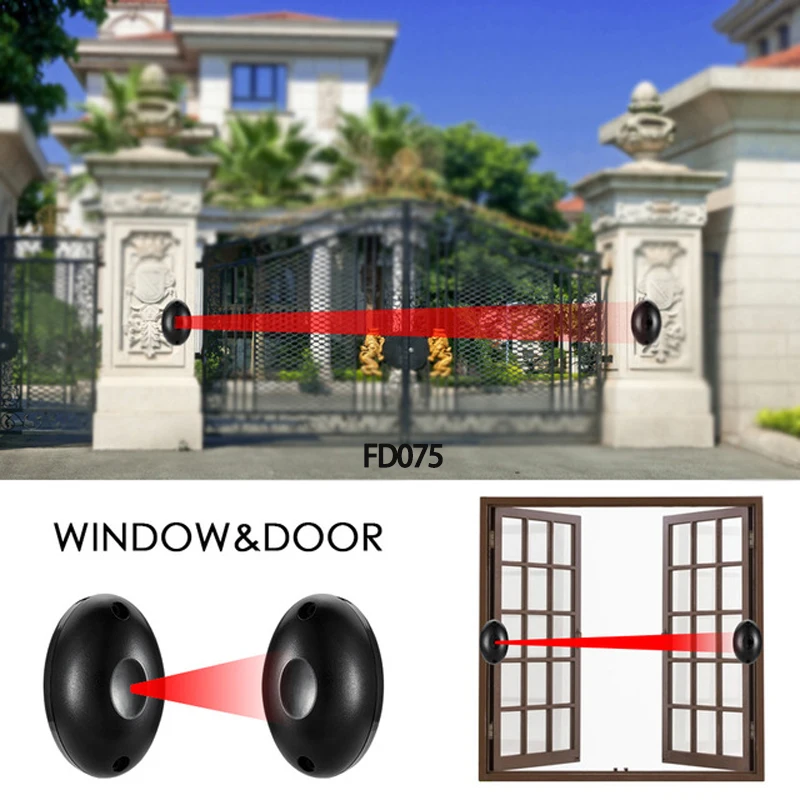 Sensor infrarrojo de fotocélula con cable de seguridad para puertas y puertas automáticas, abridores de garaje, 10 pares/lote, 10m, 12VAC/DC