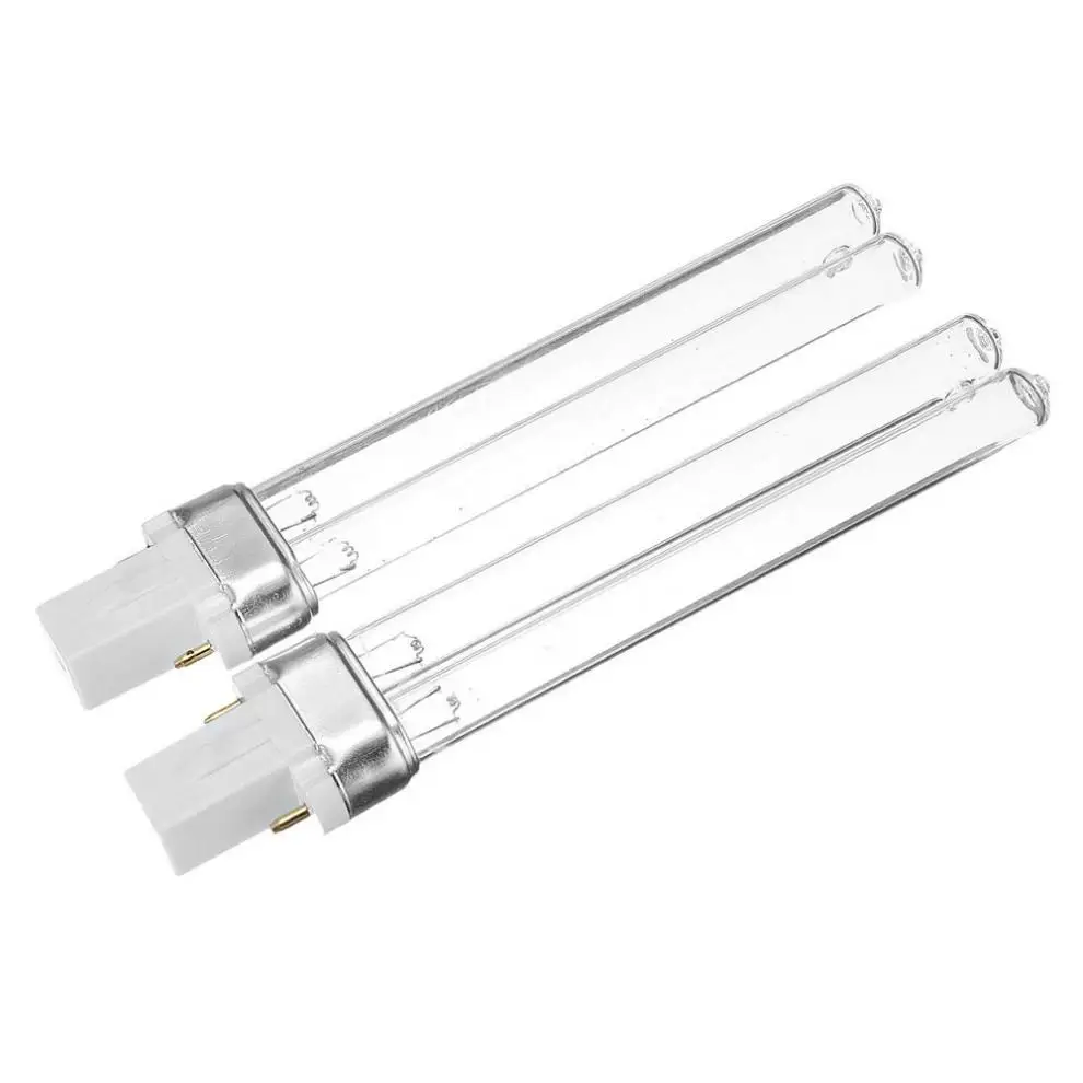 2 Chiếc UV-9W 5W 7W 11W Tia Cực Tím Đèn UVC 254nm Nước Khử Trùng Không Khí Thanh Lọc Máy Tiệt Trùng 9W H-Hình Ống Diệt Mầm