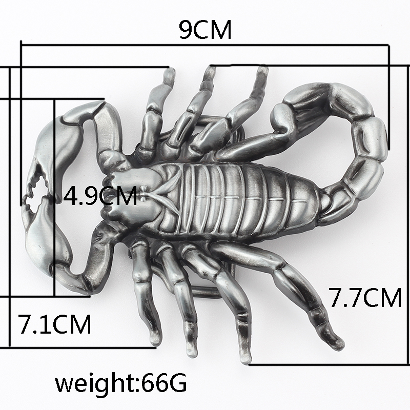 Пряжка из сплава в виде скорпиона с аксессуарами для ремня 4,0