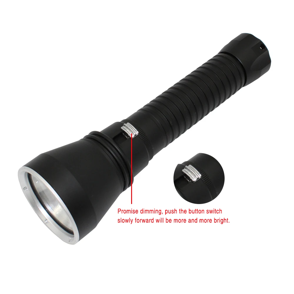 Linterna LED de buceo XHP70.2, luz amarilla XHP70, DiveTorch, impermeable, para pesca submarina, para caza