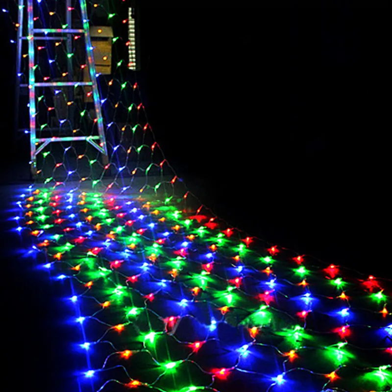 3M * 2M 1.5M * 1.5M LED Net Lights cortile impermeabile lampeggiante String Lights natale natale giardino esterno Patio fata decorazione