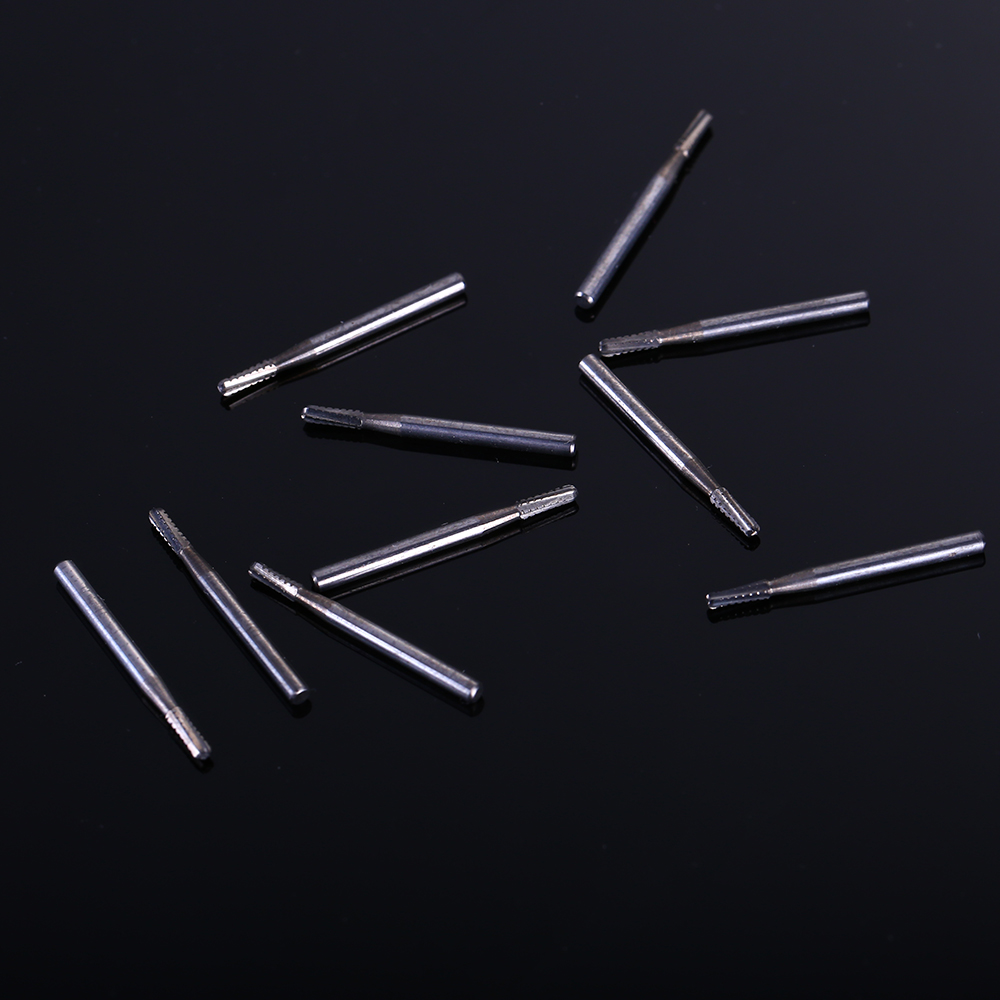 10 unids/caja aguja Dental de corona rota para romper corona endodoncia mango chapado en oro y plata 1957 #   1958 #