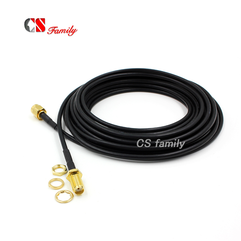 RG174 10 m SMA-Stecker auf SMA-Buchse, Verlängerungskabelantenne