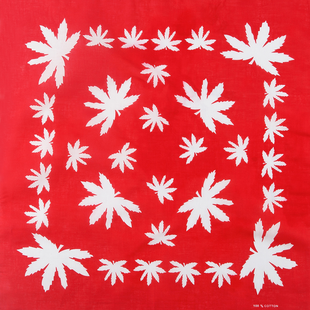 Huobaoヒップホップスクエアスカーフレゲエジャマイカグリーンウィードメープルリーフバンダナヘッドウェアスカーフプリント女性/男性用