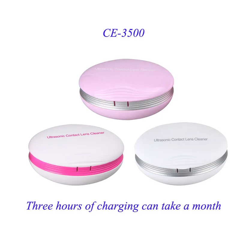 Mini Kính Thấu Kính Hộp Tự Động Siêu Âm Bụi CE-3500 1800Ma Pin Với Dây USB Dành Cho Răng Niềng Ortho-K Ok Ống Kính nhà Máy Pric