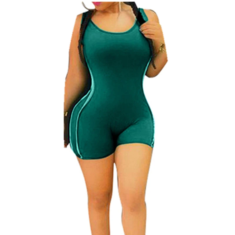 Combishort Sexy à la mode, vert, jaune, couleur unie, prix de gros