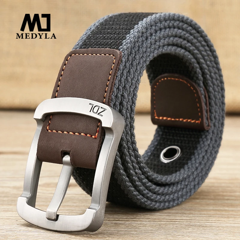 MEDYLA Canvas Dây Ngoài Trời Chiến Thuật Dây Unisex Vải Bố Cao Cấp Thắt Lưng Quần Jean Nam Cao Cấp Cổ Dây Ceintures