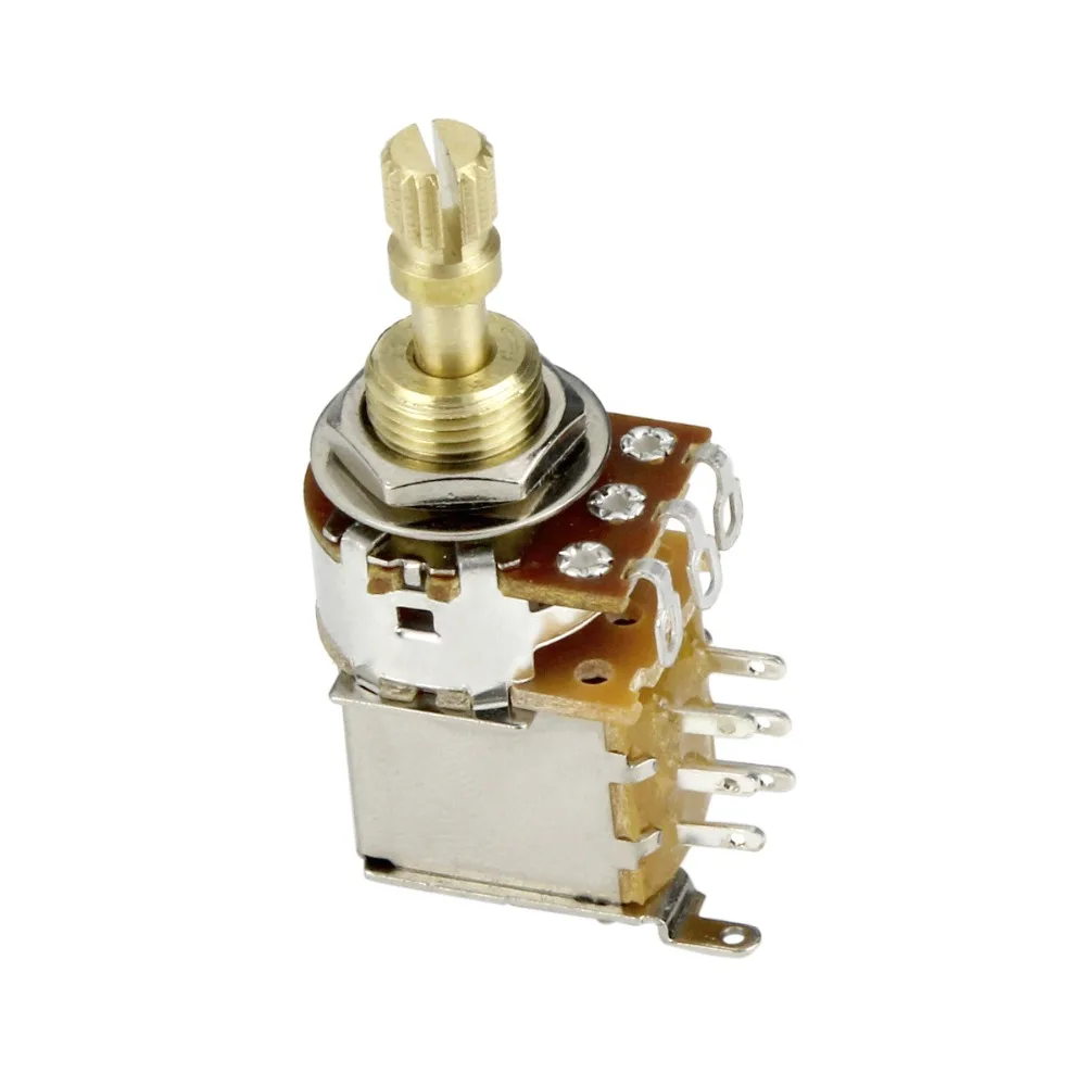 FLEOR 1 Đàn Guitar Chiết Áp Đẩy Đẩy Chiết Áp A250K / B250K /A500K/B500K Đồng Ngắn Chia Trục (không Kéo Nữa)