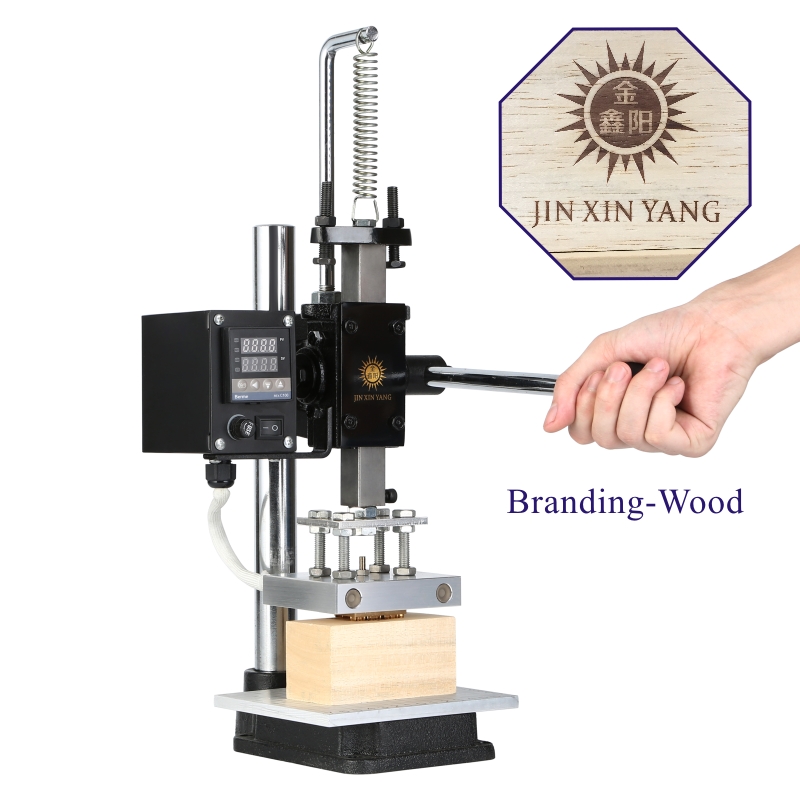 JINXINYANG 수동 디지털 열 프레스 기계, PVC 카드 북 가죽 종이 목재 맞춤형 로고 엠보싱 핫 포일 스탬핑 기계