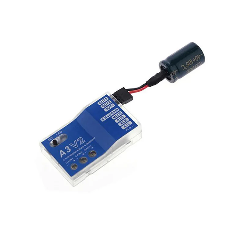 3 แกน Gyro A3 V2 เครื่องบิน Flight Controller Stabilizer สําหรับเครื่องบิน RC FIXED-Wing Copter