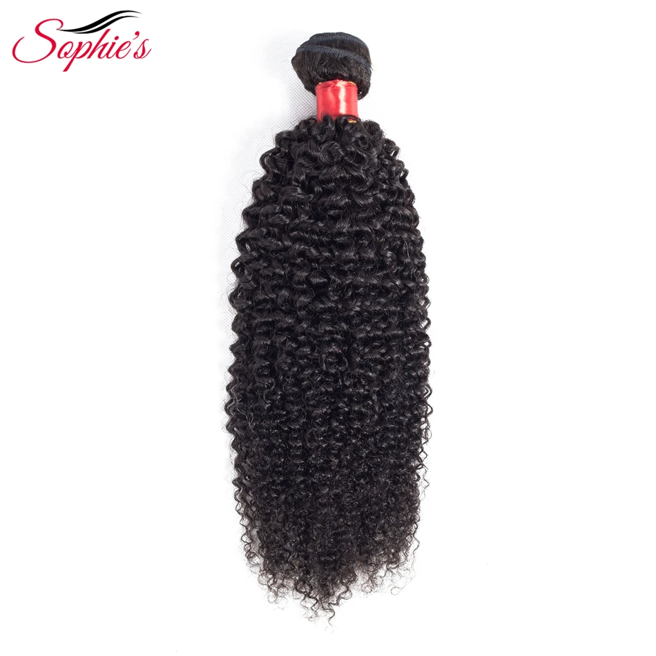 Của Sophie Tóc Brazil Kinky Xoăn 4 Bó Tóc Dệt Tóc Con Người Tóc Phi-Remy Dệt Màu Sắc Tự Nhiên Phần Mở Rộng