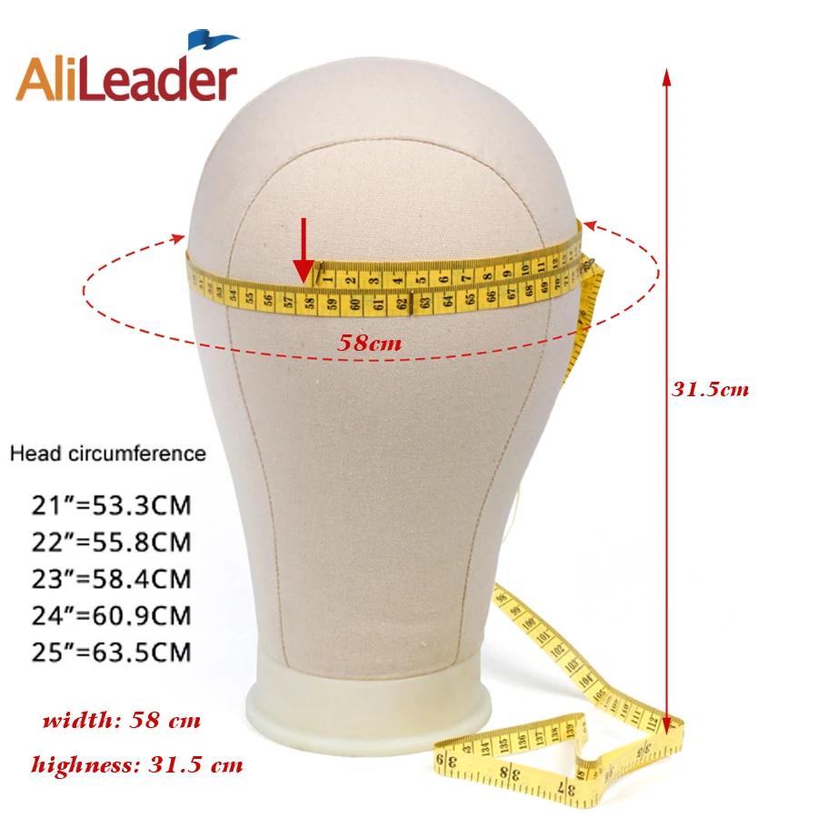 Alileader Huấn Luyện Đầu Manocanh Vải Khối Đầu Màn Hình Tạo Kiểu Hình Nộm Manikin Đầu Tóc Giả Đứng Tự Do Được T Kim Tuyến
