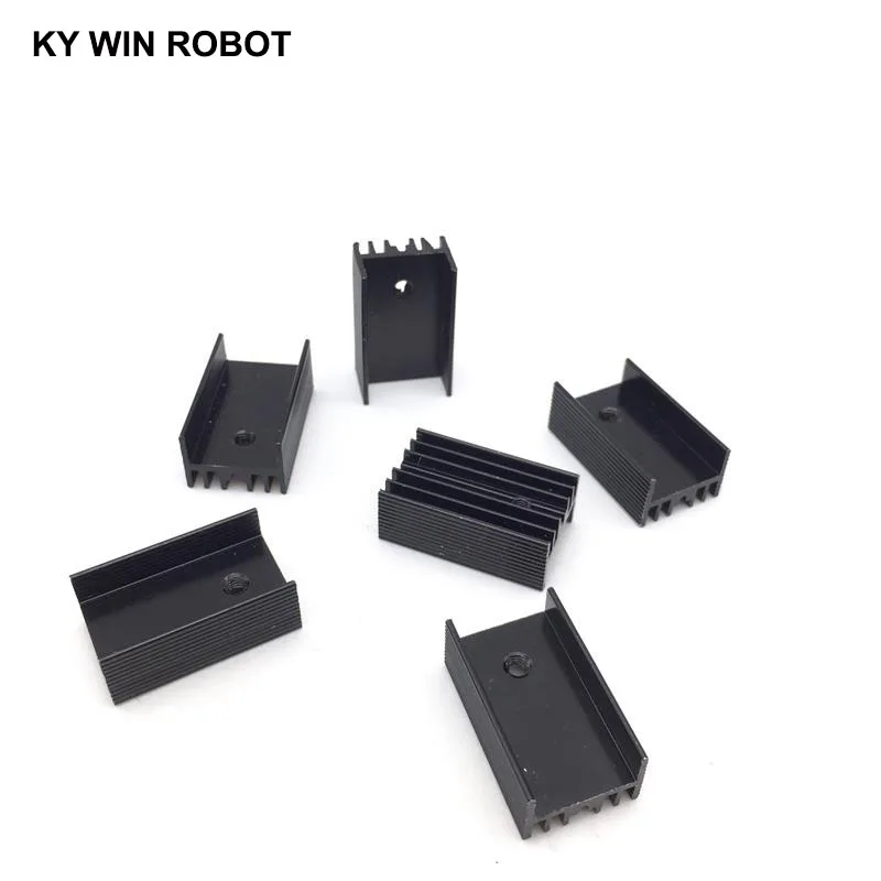 10 pz alluminio TO-220 dissipatore di calore a 220 dissipatore di calore radiatore a Transistor TO220 raffreddamento nero 25*15*11MM