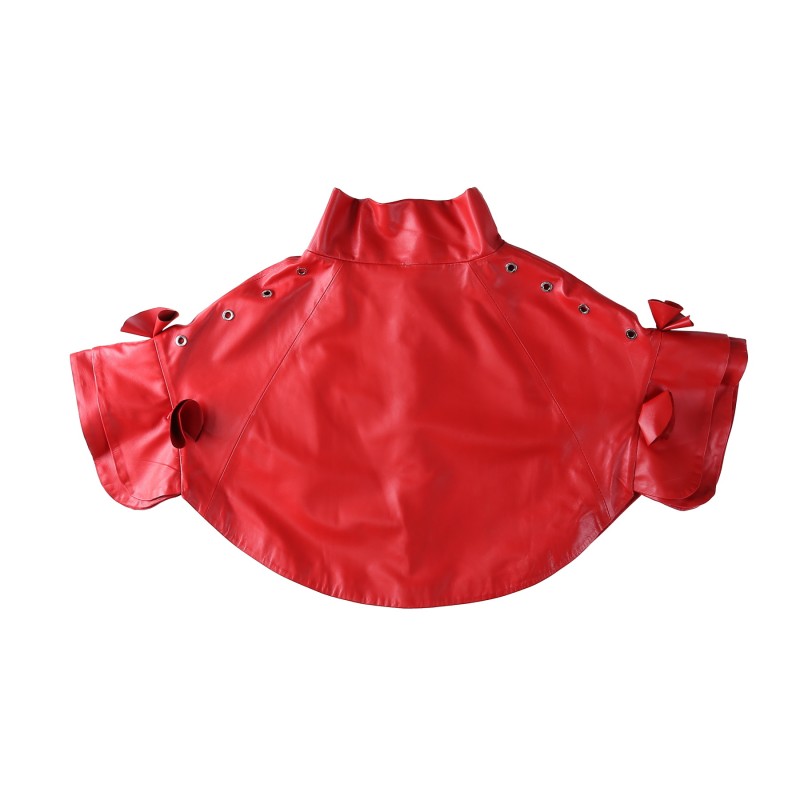 女性用バットウィングスリーブショートジャケット,本革コート,ルーズフィット,ストリートウェア,ケープコート,韓国,サイズs〜4xl,春,新品