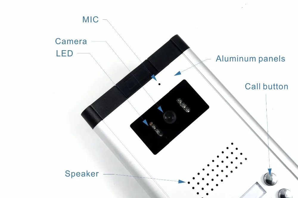 2 Apartment/Family Video Door Phone Intercom System one Doorbell Camera with 2 button 2 Monitor Waterproof
