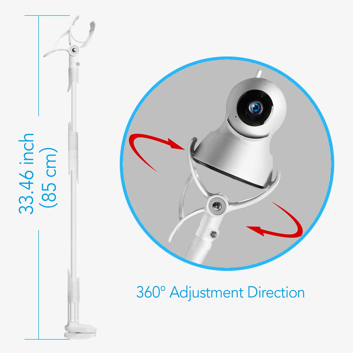 Soporte de teléfono Universal multifunción para cama, soporte de brazo largo ajustable de 85cm para Monitor de bebé, cámara de montaje en pared para estante X5