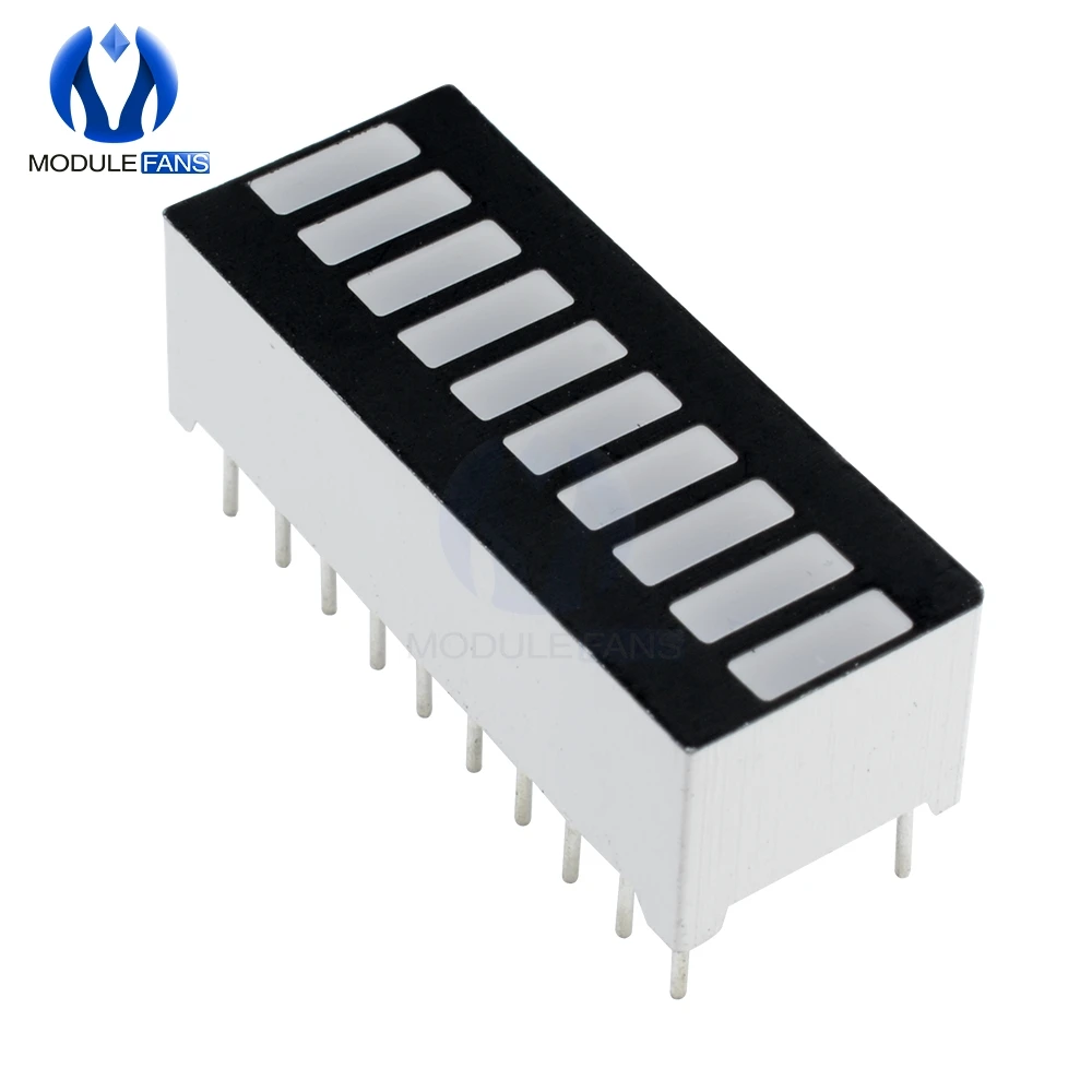 2 Màn Hình Hiển Thị LED Module 10 Phân Đoạn Bargraph Đèn Module Hiển Thị Thanh Đồ Thị Siêu Sáng Đỏ Vàng Xanh Xanh Màu Sắc nhiều Màu