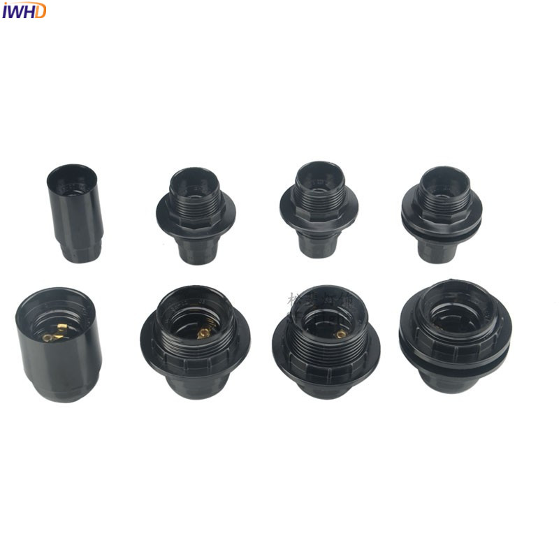 IWHD Dẻo Soquete E27 Bóng Đèn Giá Đỡ Để Bàn Mặt Dây 110-220V Douille E27 E14 Ổ Cắm retro Vintage UL CE