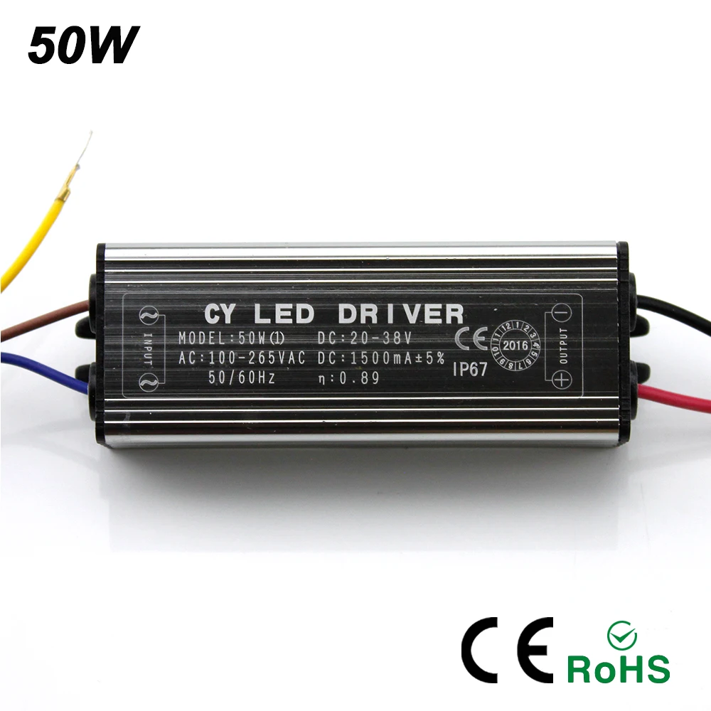 Controlador LED 50W 30W 20W 10W transformadores de iluminación 1500mA 900mA 600mA 300mA 85-265V DC20-38V adaptador de fuente de alimentación para reflector